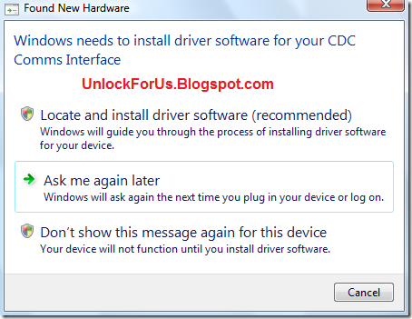 >[Vista] FIX: Your phone is in file transfer mode and cannot be used ...